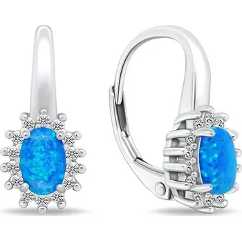 Náušnice Brilio Silver EA933WB se syntetickými opály (Ag 925/1000, 2,98 g)