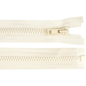 Zip Kostěný zip YKK No 3 délka 50 cm krémová 1 ks