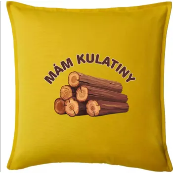 Polštář Mám kulatiny bez věku - Polštář 50x50 - 50x50 - Pouze potah ( Žlutá )