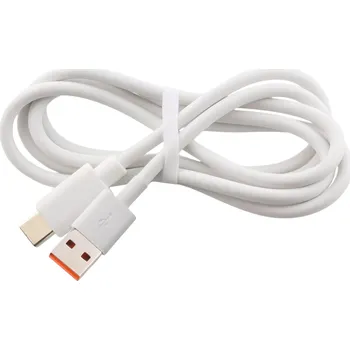 Datový kabel USB-A/USB-C rychlonabíjecí kabel 6A, 60W, 1m Bílá