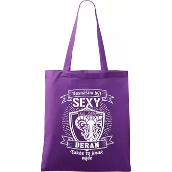 Nesnáším být tak skvělý - Beran - Taška bavlněná - 42 x 38 cm ( Fialová )