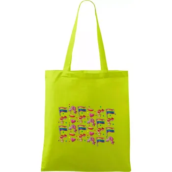 LGBT Vlajky - Taška bavlněná - 42 x 38 cm ( Limetková )