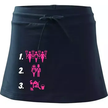 Dámská sukně Před a po žena - Sportovní sukně - two in one - M ( Námořní modrá (velmi tmavá - téměř černá) )