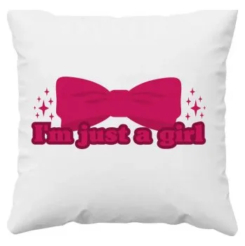 Žertovný předmět I'm just a girl - polštář s potiskem- Tričkový.cz