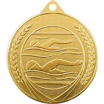 Medaile plavec 50 mm Barva: zlatá