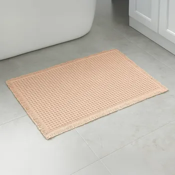 Vaflový protiskluzový koberec do koupelny 51x81 béžový