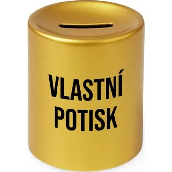 Žertovný předmět Zlatá keramická pokladnička - produkt s vlastním potiskem- Tričkový.cz