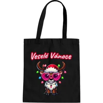 Žertovný předmět Veselé Vánoce - sob v2 - taška s potiskem- Tričkový.cz