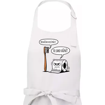 Kuchyňská zástěra Nesnáším svoji práci - Dámská zástěra na vaření - Univerzální velikost ( Bílá )