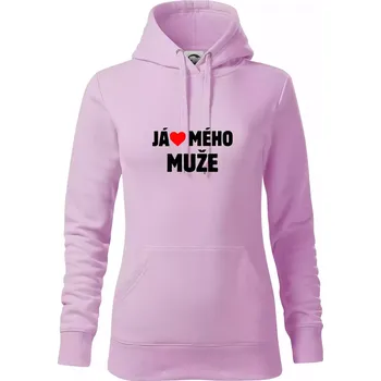 Dámská mikina Já miluju svého muže - Mikina dámská Cape s kapucí - S ( Orchid )