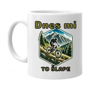 Žertovný předmět Dnes mi to šlape - hrnek s potiskem- Tričkový.cz