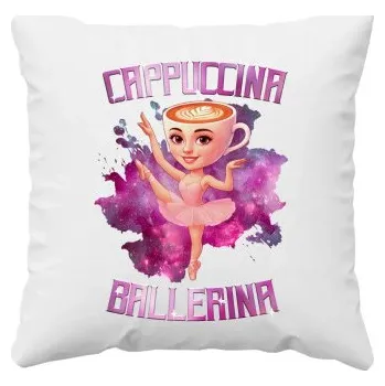 Žertovný předmět Ballerina Cappuccina - Italian Brainrot - polštář s potiskem- Tričkový.cz