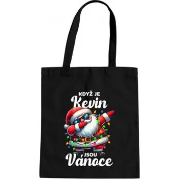 Žertovný předmět Když je Kevin, jsou Vánoce - taška s potiskem- Tričkový.cz