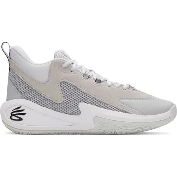 Pánská sálová obuv Under Armour Curry Basketball Trainers Grey/White 10 (45)