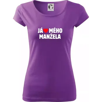 Dámské tričko Já miluju svého manžela - Dámské triko Pure - 3XL ( Fialová )