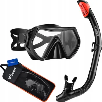 Potápěčská maska Potápěčská sada Beon Shard Evo černá, potápěčské brýle a šnorchl