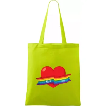 LGBT with love - Taška bavlněná - 42 x 38 cm ( Limetková )