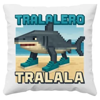 Žertovný předmět Tralalero Tralala - Italian Brainrot pro fanoušky Minecraftu - polštář s potiskem- Tričkový.cz