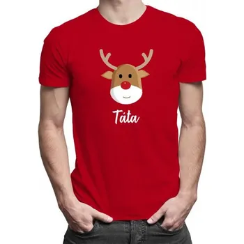 Žertovný předmět Tričko se sobem - táta - pánské tričko s potiskem- Tričkový.cz