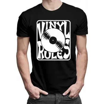 Žertovný předmět Vinyl Rules - pánské tričko s potiskem- Tričkový.cz