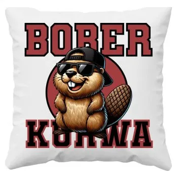Žertovný předmět Bober! - polštář s potiskem- Tričkový.cz