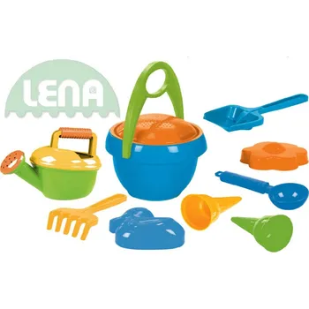Hračka na písek LENA Sada na pisek pro kluky plast 10ks v síťce | AS130