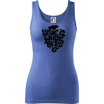 Dámské tričko Home is where the dog - Dámské tílko - 2XL ( Azurově modrá )
