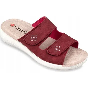 Dámské pantofle MJT nazouváky Bordó pantofle s flitry, velikost 37