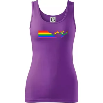 Dámské tričko Lesby symbol duha - Dámské tílko - XL ( Fialová )