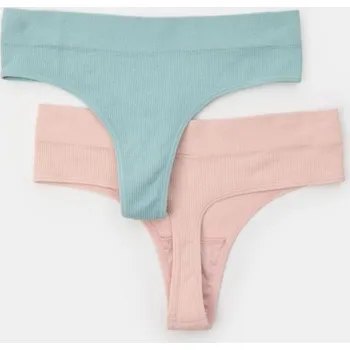 Oblečení a móda Sinsay - Tanga stringy 2 ks - vícebarevná - 842EO-MLC - 842EO-MLC-XS