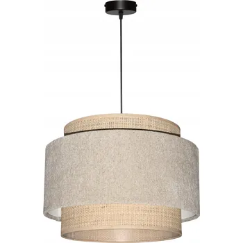 ZÁVĚSNÁ LAMPA SE STÍNIDLEM Stropní Stínidlo 35 E27 BÉŽOVÁ BOUCLE VENOSA RAFIE BOHO