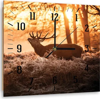 Obraz Obraz s hodinami, Jelen 3 40x40