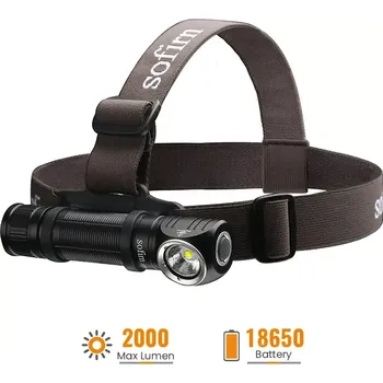 Čelovka Nabíjecí čelovka Sofirn HS40, 2000 lumenů, bez akumulátoru (univerzální čelová svítilna, teplejší světlo 5000K)