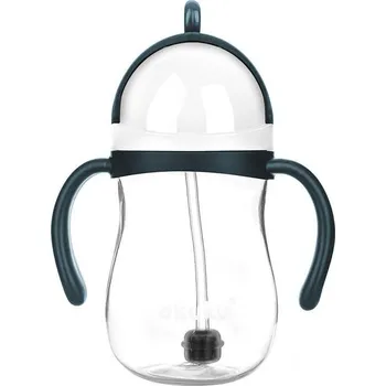 Kojenecká láhev Akuku Kouzelná láhev s brčkem a závažím 280 ml Bílá