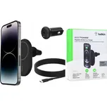 Magnetický držák do auta Belkin s indukčním nabíjením MagSafe 10W, do mřížky ventilace