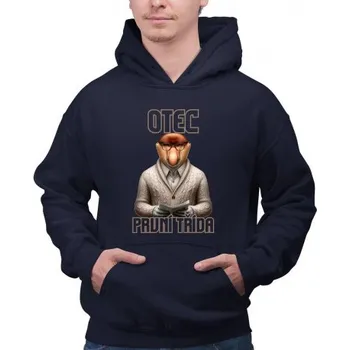 Žertovný předmět Otec první třída - pánská mikina s potiskem- Tričkový.cz