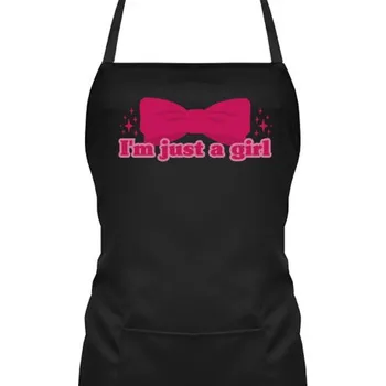 Žertovný předmět I'm just a girl - zástěra s potiskem- Tričkový.cz