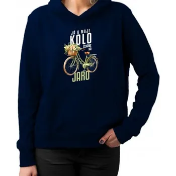 Žertovný předmět Já a moje kolo čekáme na jaro - dámská mikina s potiskem- Tričkový.cz