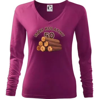Dámské tričko Mám kulatiny 50 - Triko dámské Elegance - S ( Fuchsiová )