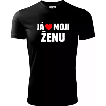 Pánské tričko Já miluju svojí ženu - Pánské triko Fantasy sportovní (dresovina) - M ( Černá )