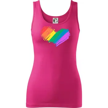 Dámské tričko Srdce čmárané - Dámské tílko - XS ( Purpurová )