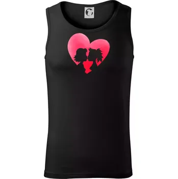 LGBT srdce lesby - Tílko pánské Core - L ( Černá )