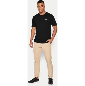 Pánská móda Calvin Klein T-Shirt Micro Logo Interlock K10K109894 Černá Regular Fit S