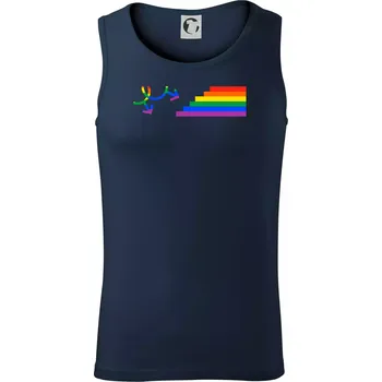 Gay symbol duha - Tílko pánské Core - 2XL ( Námořní modrá (velmi tmavá - téměř černá) )
