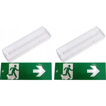 Nouzové osvětlení 2x LED nouzové svítidlo evakuační EXIT jdi vpravo
