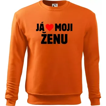 Pánská mikina Já miluju svojí ženu - Mikina Essential pánská - M ( Oranžová )