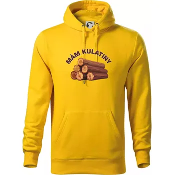 Pánská mikina Mám kulatiny bez věku - Mikina pánská Cape s kapucí - L ( Žlutá )