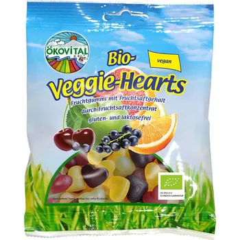 Bonbon Želé srdíčka vegan 80 g BIO ÖKOVITAL