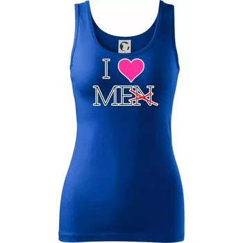 Dámské tričko I love men (me) - Dámské tílko - XL ( Královská modrá )
