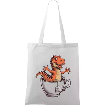 Tea rex - Taška bavlněná - 42 x 38 cm ( Bílá )